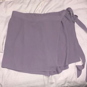 Purple wrap skort